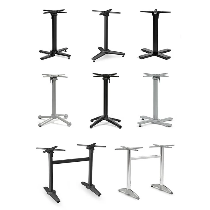 Restaurant Furniture Black French Bistro Table Legs Flip Top 4 Legs